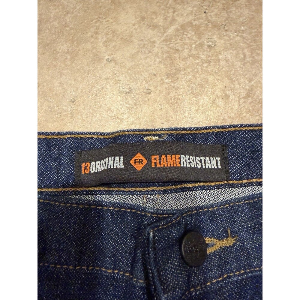 Wrangler FR Jeans Mens 36x30 Blue Original Fit FR13MWZ Flame Resistant Pants EUC - Picture 3 of 10